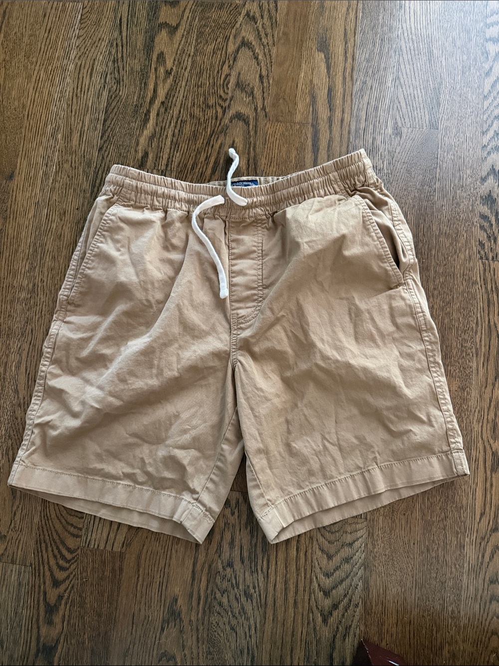 J. Crew Men's Casual Elastic-Waist Shorts in Beige Size Small 8”